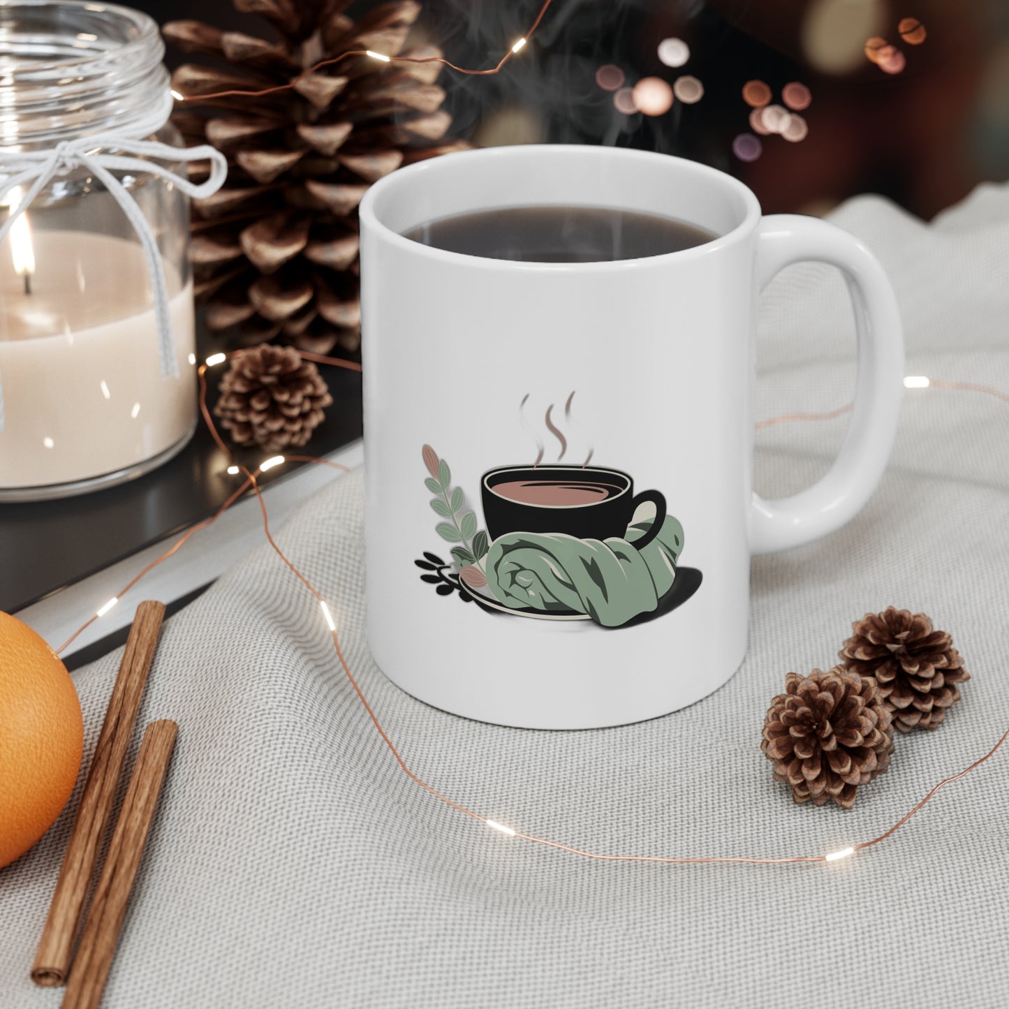 She Deserves Slow Mornings — Cozy Aesthetic Gift for Mom | Mother's Day , Hoodie & Poster Coffee Mug