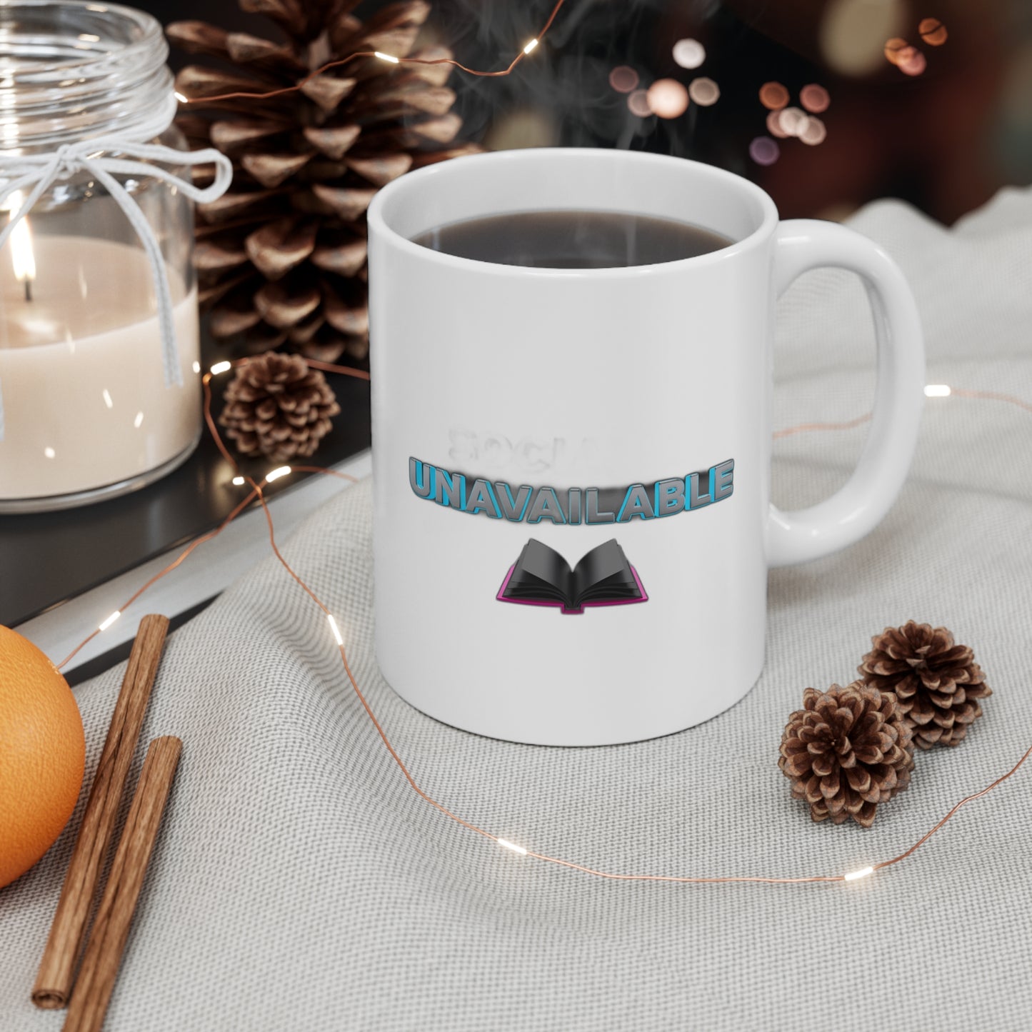 Socially Unavailable Currently Reading — Funny Book Lover Gift Tee Coffee Mug