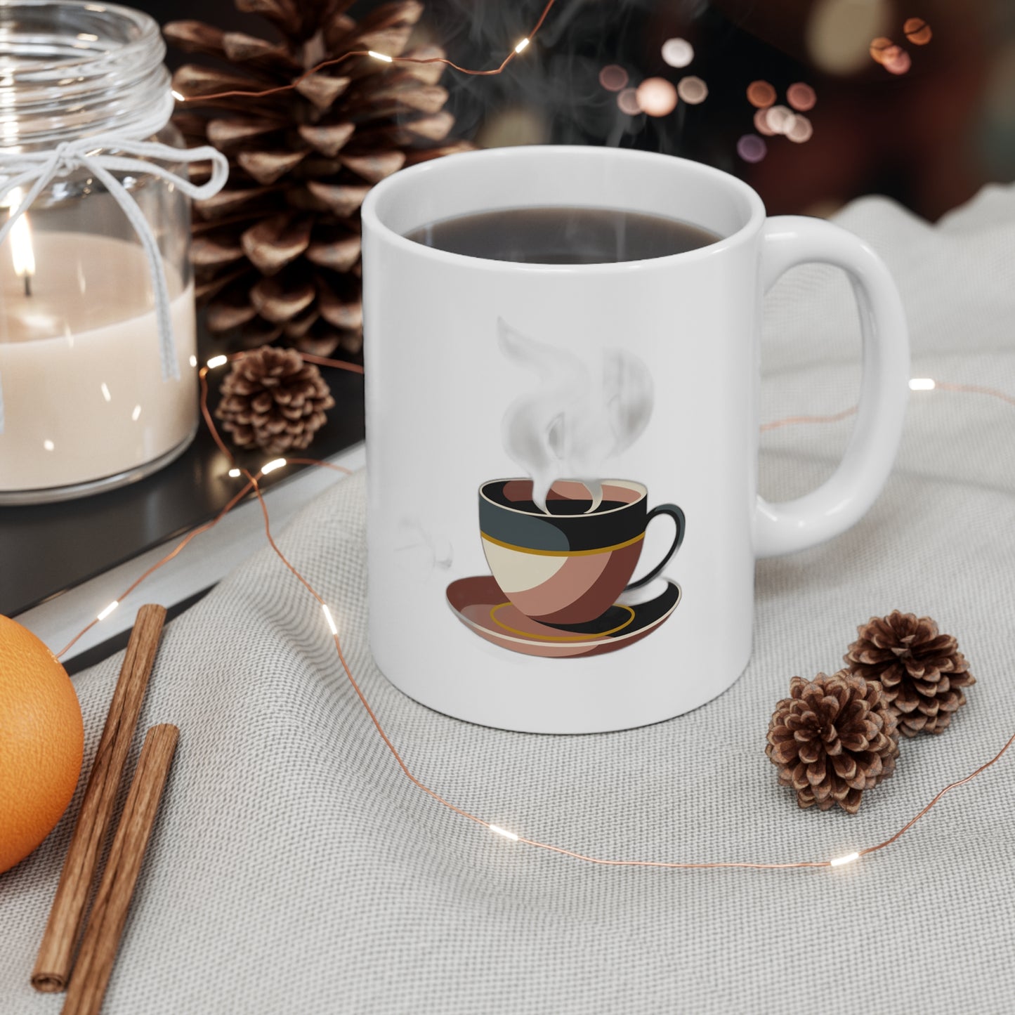 Fueled By Coffee & Quiet Mornings Mug — Cozy Coffee Lover Gift, Mother's Day Mug Coffee Mug