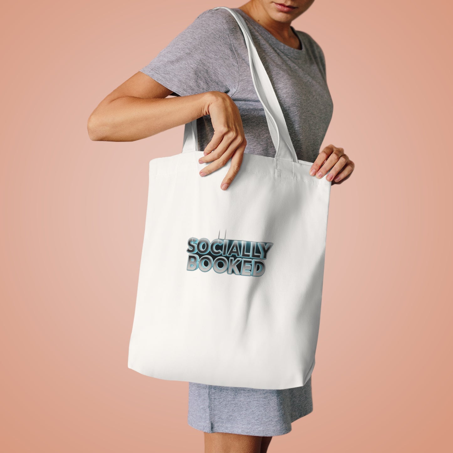 Socially Booked — Funny Book Lover Gift | Bookish Life , Hoodie, Mug & Tote Tote Bag