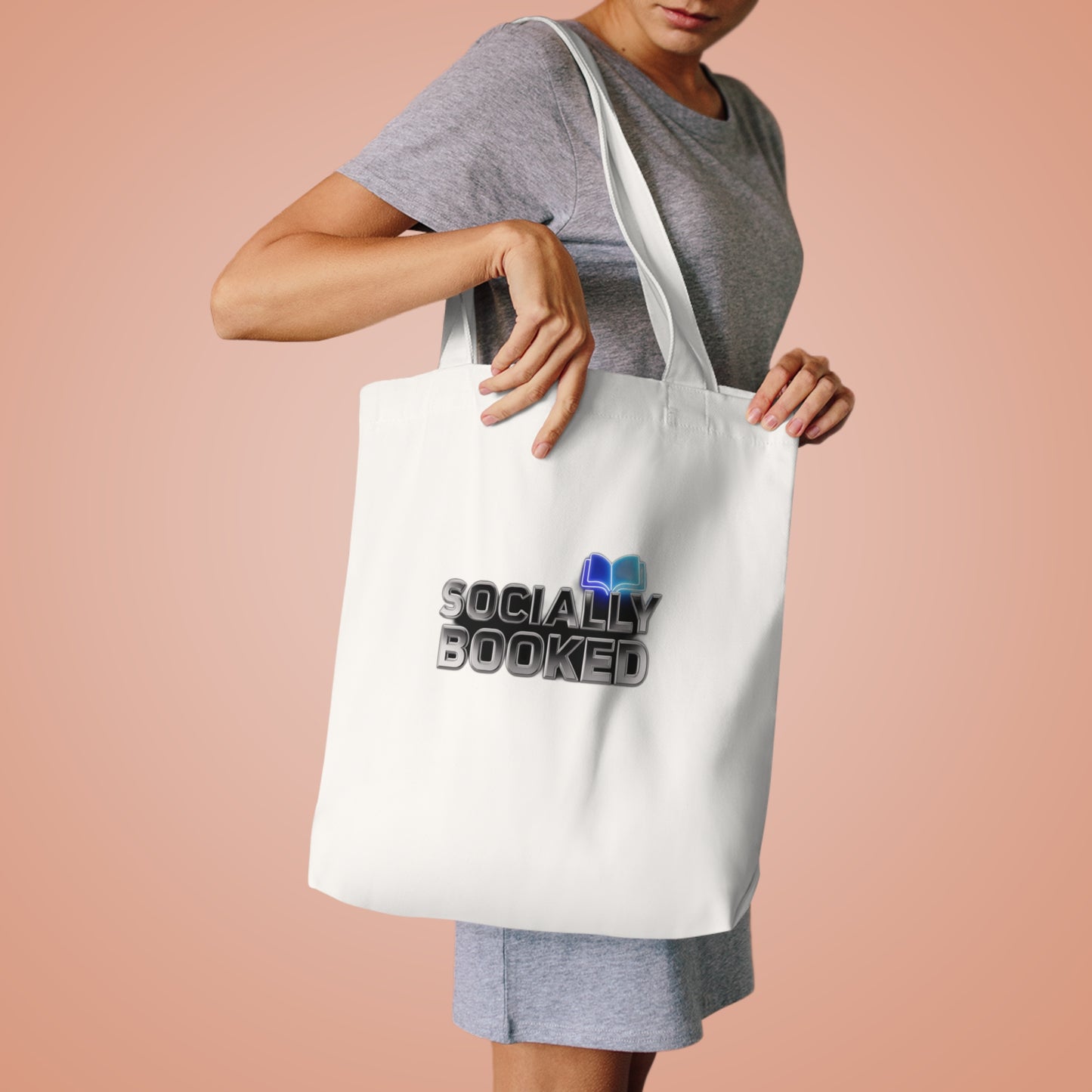 Socially Booked Cannot Attend — Funny Book Lover Gift , Mug & Tote for Readers Tote Bag