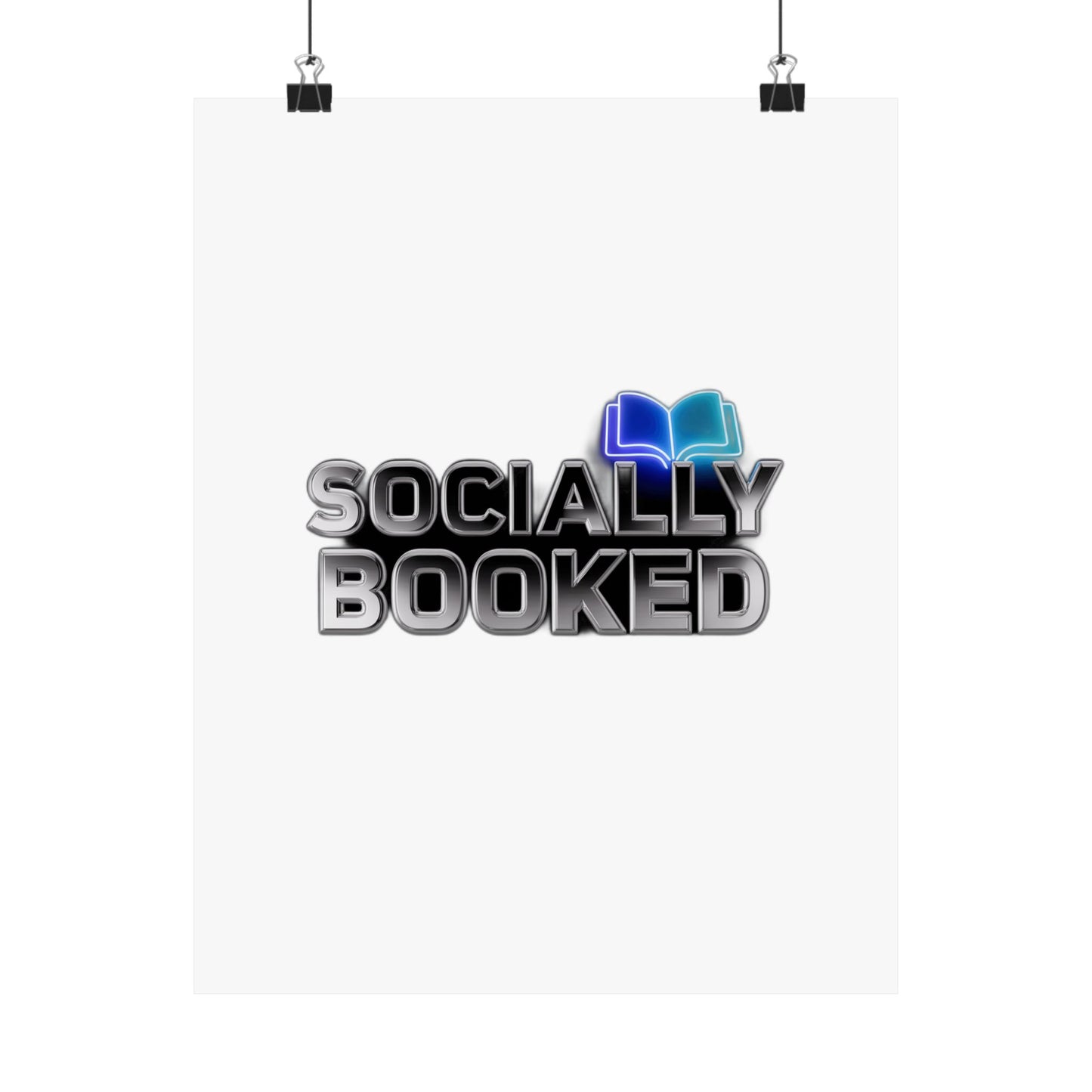Socially Booked Cannot Attend — Funny Book Lover Gift , Mug & Tote for Readers Art Print Poster