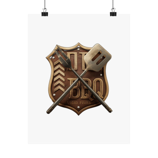 Grill Sergeant  — Funny BBQ Gift for Dad, Grillmaster Tee, Memorial Day BBQ T-Shirt Art Print Poster