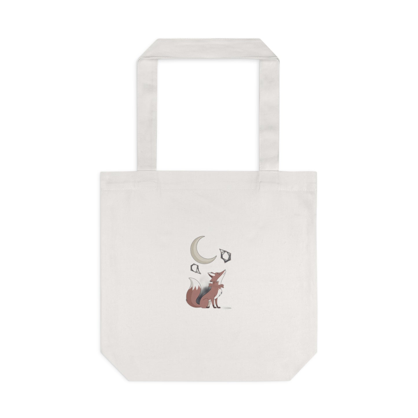 Wild Heart Starry Sky — Fox Stargazing Nature Art Gift for Mom | Celestial Animal Print Tote Bag