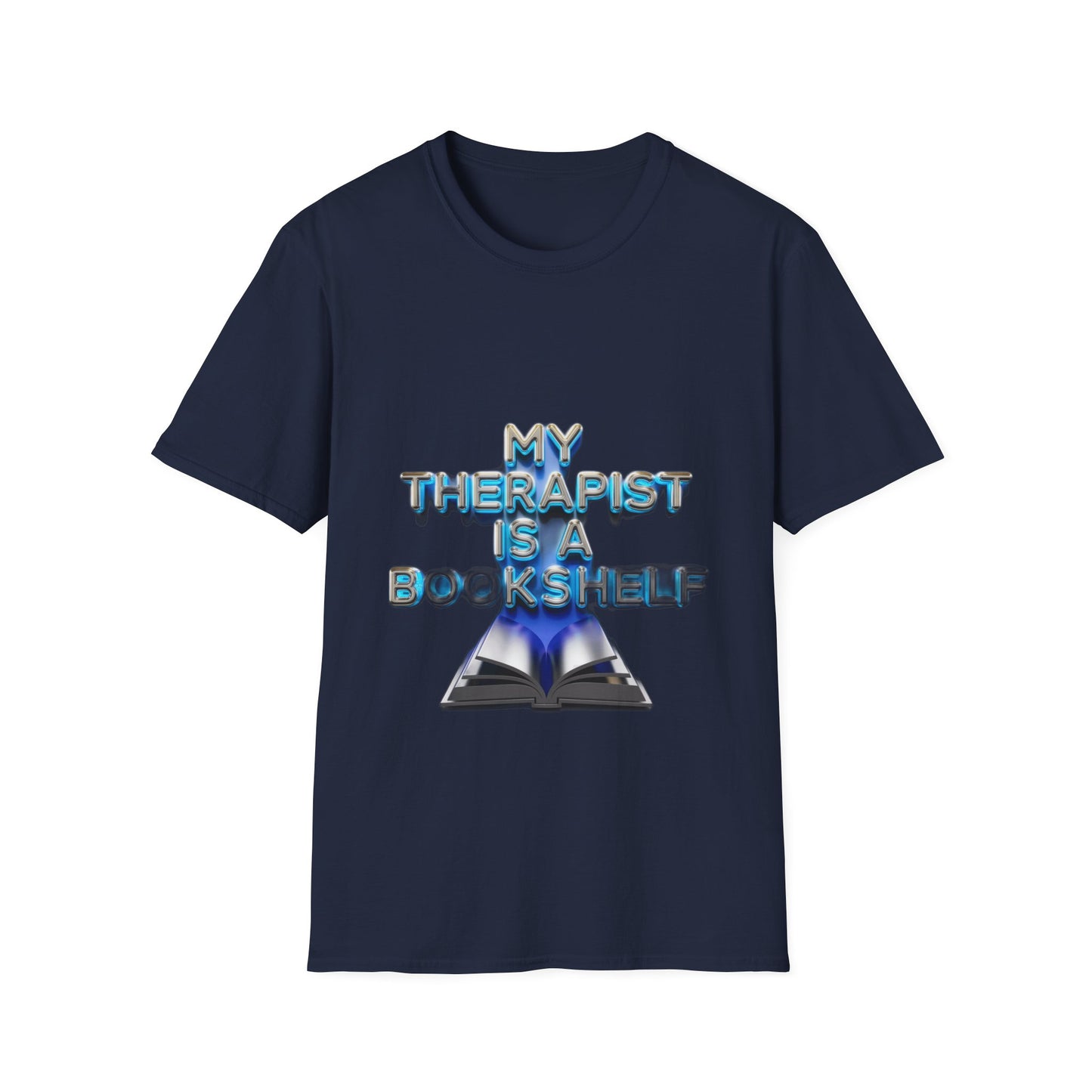 My Therapist Is a Bookshelf — Funny Book Lover Gift | Reader Mug, Poster & Tote