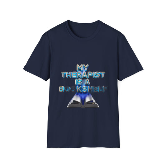 My Therapist Is a Bookshelf — Funny Book Lover Gift | Reader Mug, Poster & Tote