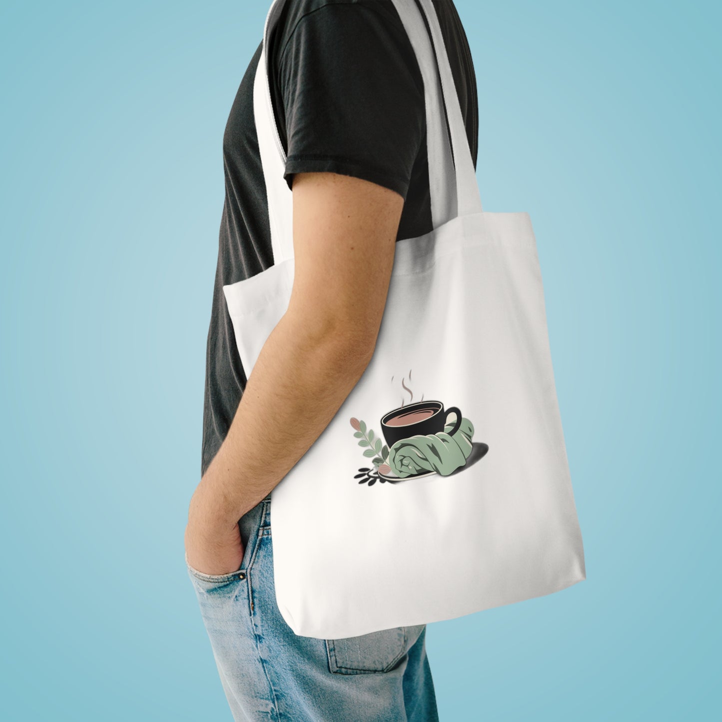 She Deserves Slow Mornings — Cozy Aesthetic Gift for Mom | Mother's Day , Hoodie & Poster Tote Bag