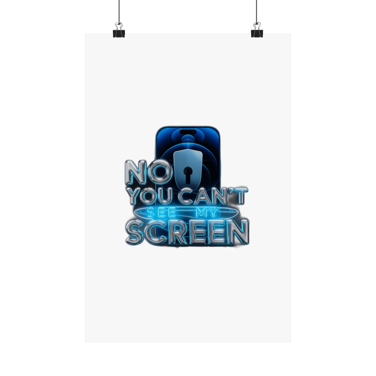 No You Can't See My Screen – Funny Privacy Humor Gift , Mug & More | Introvert Sarcasm Tee Art Print Poster