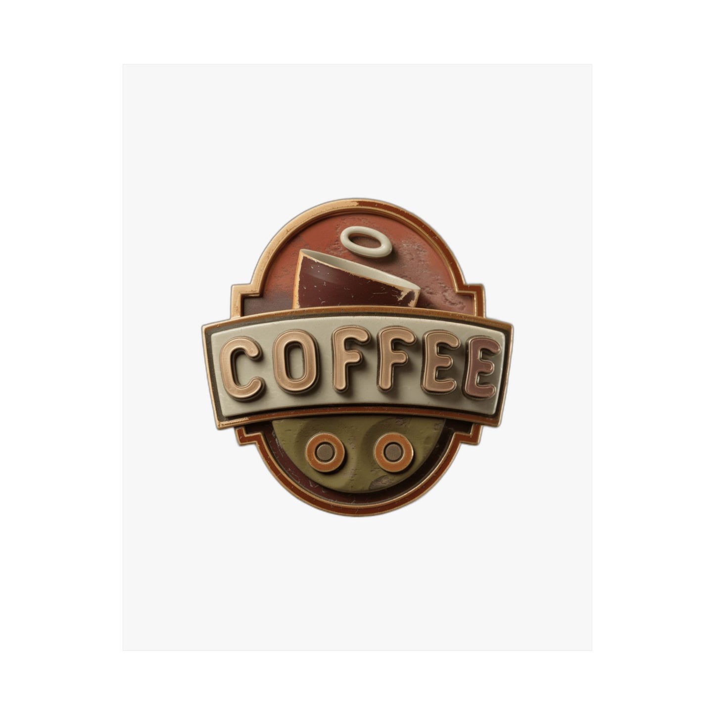 Espresso Yourself — Funny Coffee Lover Gift Mug | Cozy Coffee Retro Design Art Print Poster