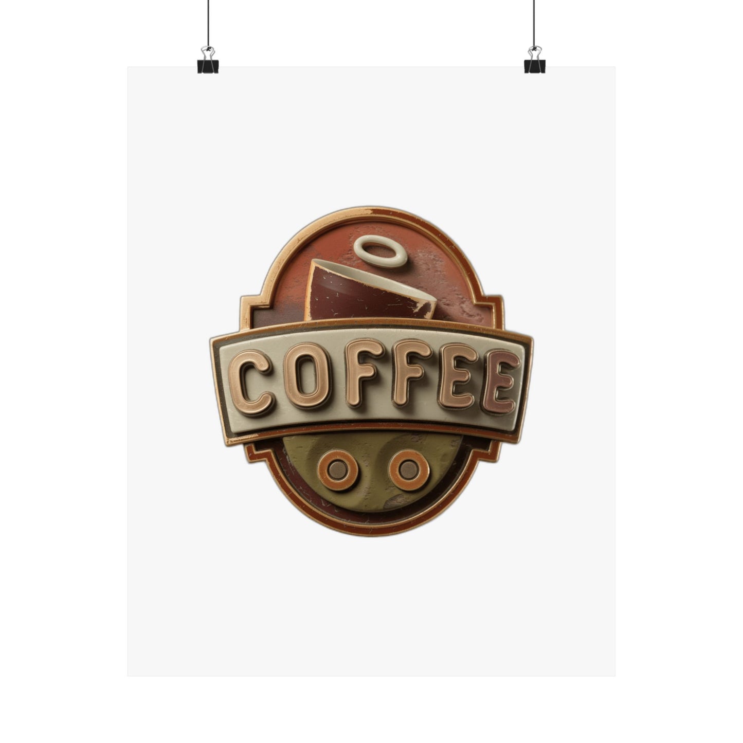 Espresso Yourself — Funny Coffee Lover Gift Mug | Cozy Coffee Retro Design Art Print Poster