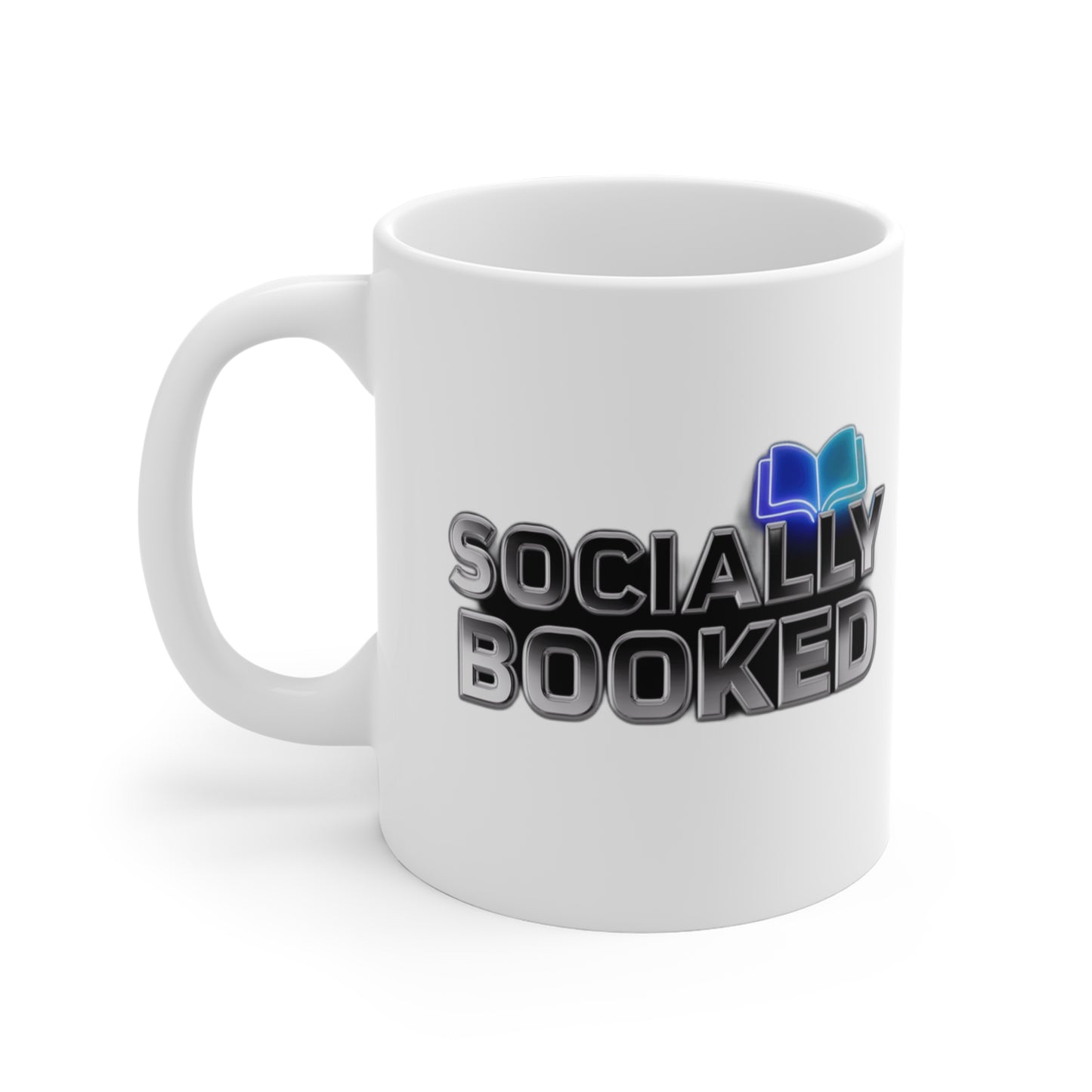 Socially Booked Cannot Attend — Funny Book Lover Gift , Mug & Tote for Readers Coffee Mug