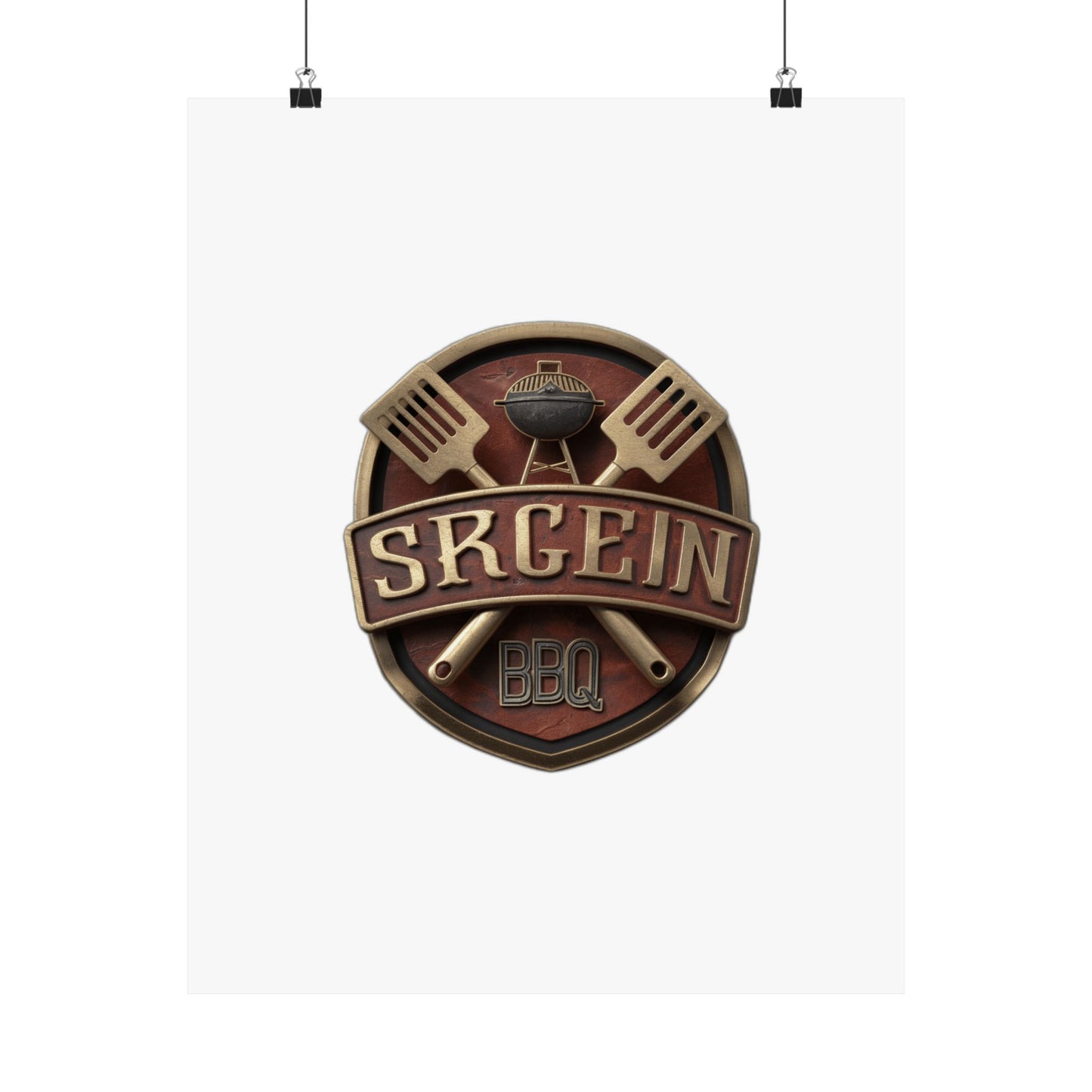 Grill Sergeant Memorial Day Duty  — Funny BBQ Patriotic Tee for Men & Women Art Print Poster