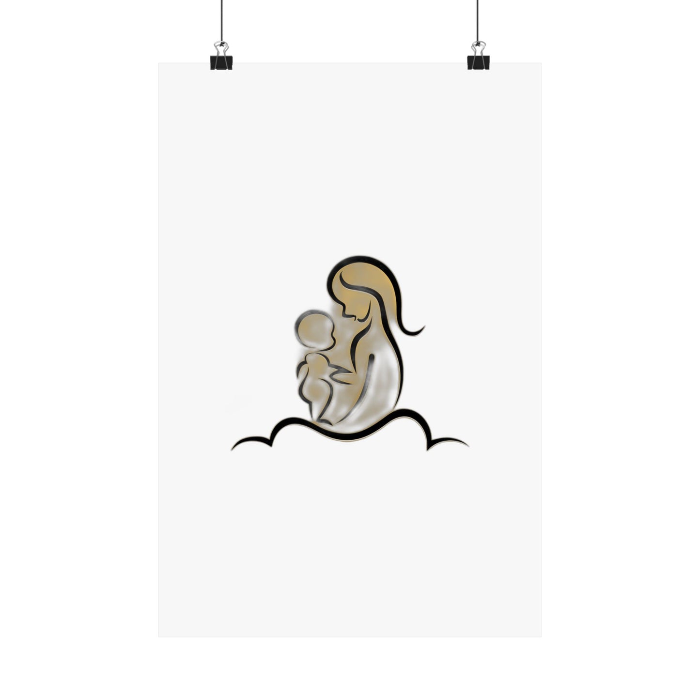 I Am Everything She Poured Into Me — Minimalist Mother's Day Gift | Mug Poster Tote Art Print Poster