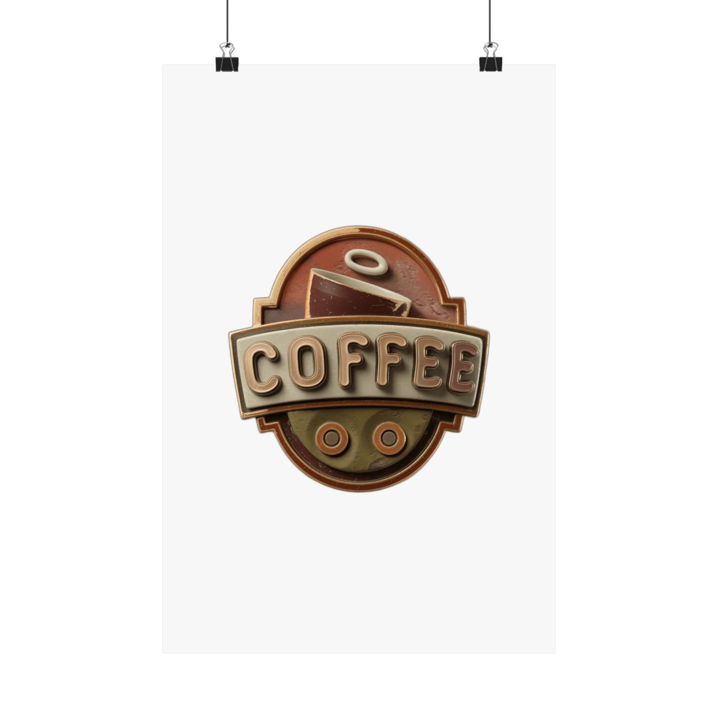 Espresso Yourself — Funny Coffee Lover Gift Mug | Cozy Coffee Retro Design Art Print Poster