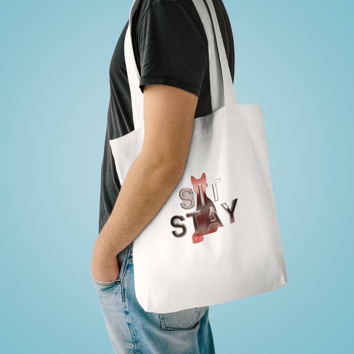 Sit. Stay. Do Whatever You Want. — Funny Cat Mom Gift | Sarcastic Cat Lover Tote Bag