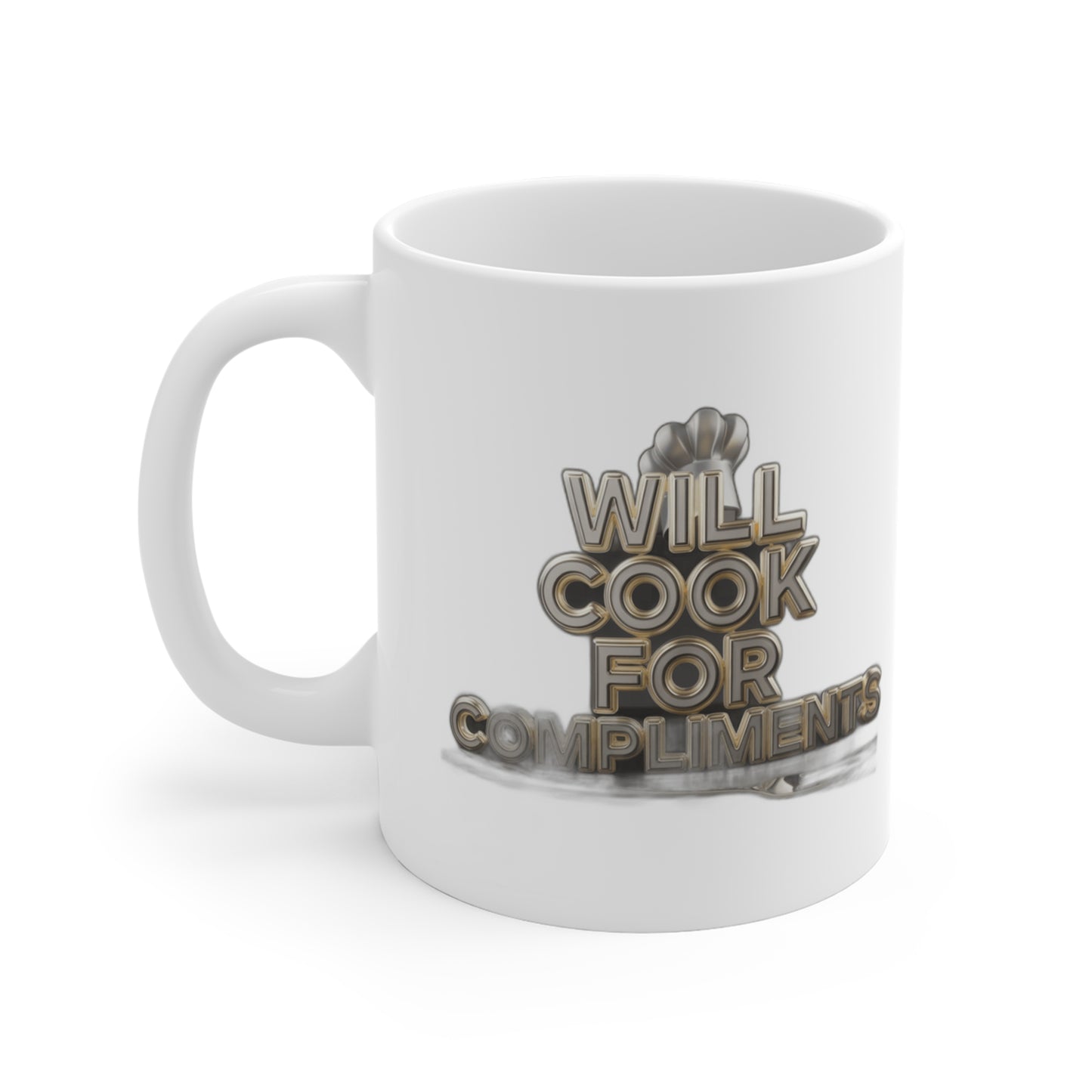 Will Cook For Compliments — Funny Foodie Gift for Mom | Mug, , Tote & More Coffee Mug