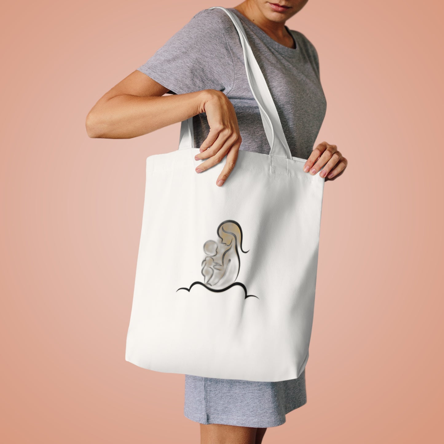 I Am Everything She Poured Into Me — Minimalist Mother's Day Gift | Mug Poster Tote Tote Bag