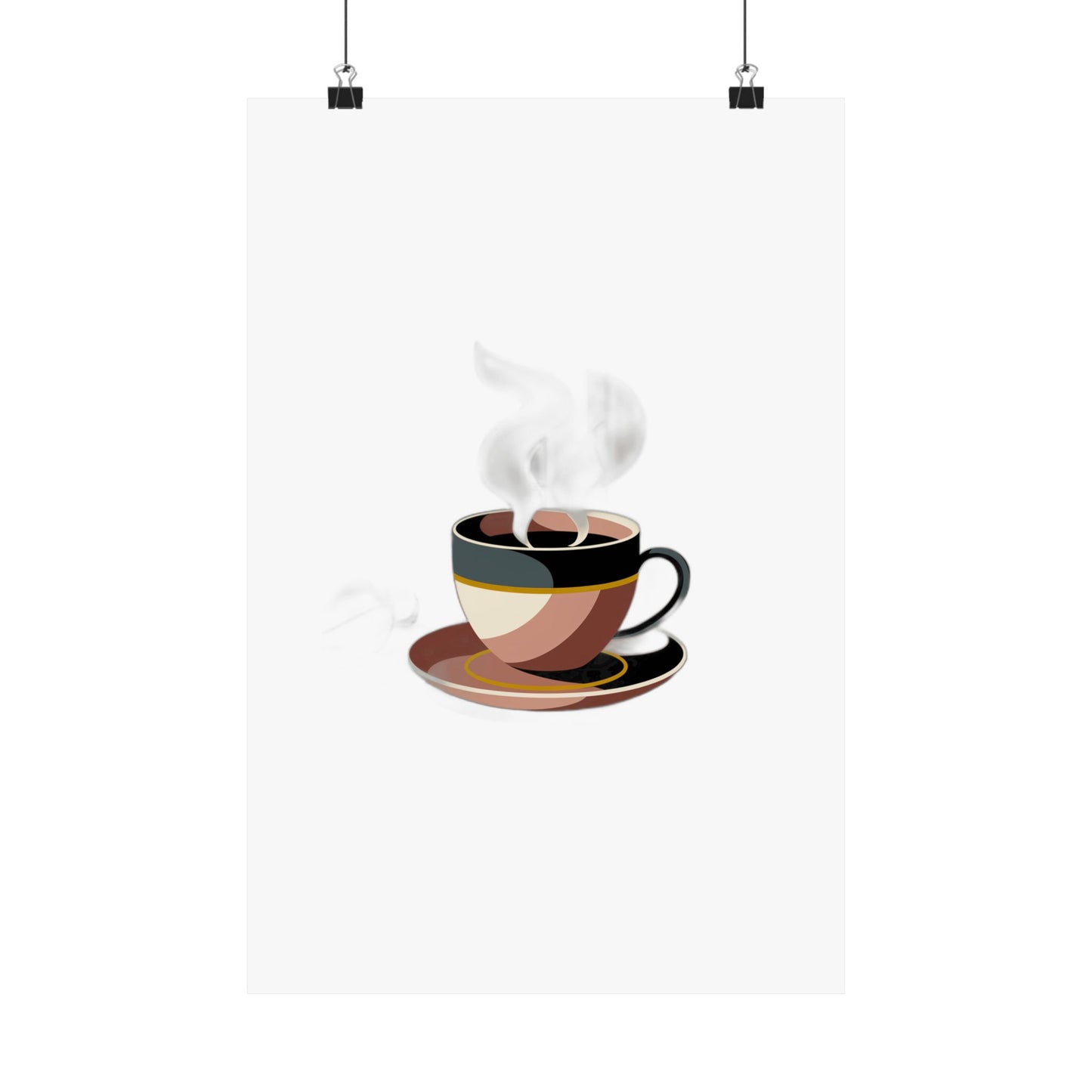 Fueled By Coffee & Quiet Mornings Mug — Cozy Coffee Lover Gift, Mother's Day Mug Art Print Poster