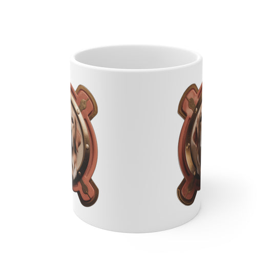 Fur Mama Golden Hearted — Golden Retriever Mom Gift for Mother's Day | Vintage Retro Coffee Mug