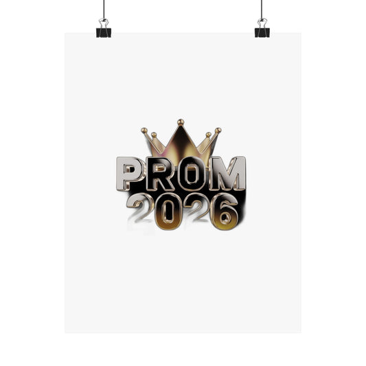 Glowed Up & Showed Up Prom 2026  | Class of 2026 Prom Night Gift Art Print Poster