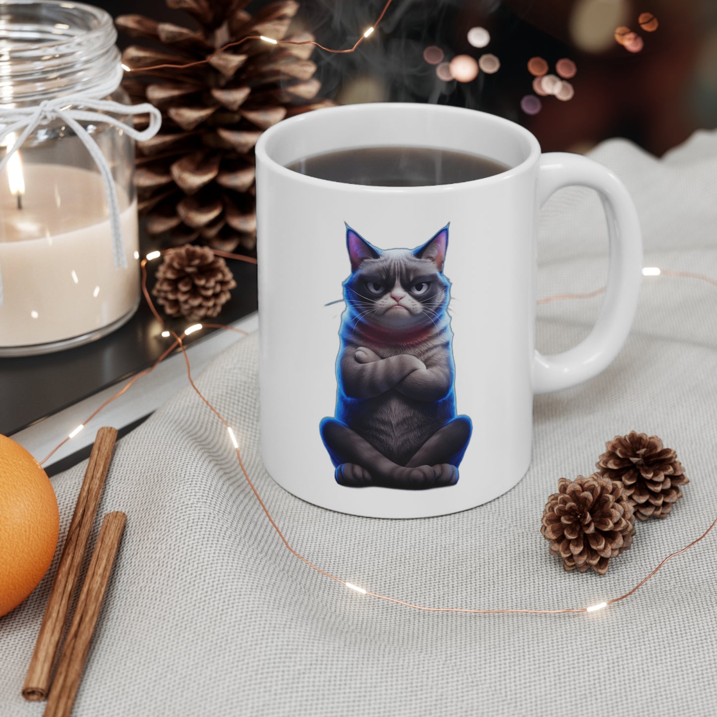 My Cat Judged Me First — Funny Grumpy Cat  | Sarcastic Cat Mom Gift Coffee Mug
