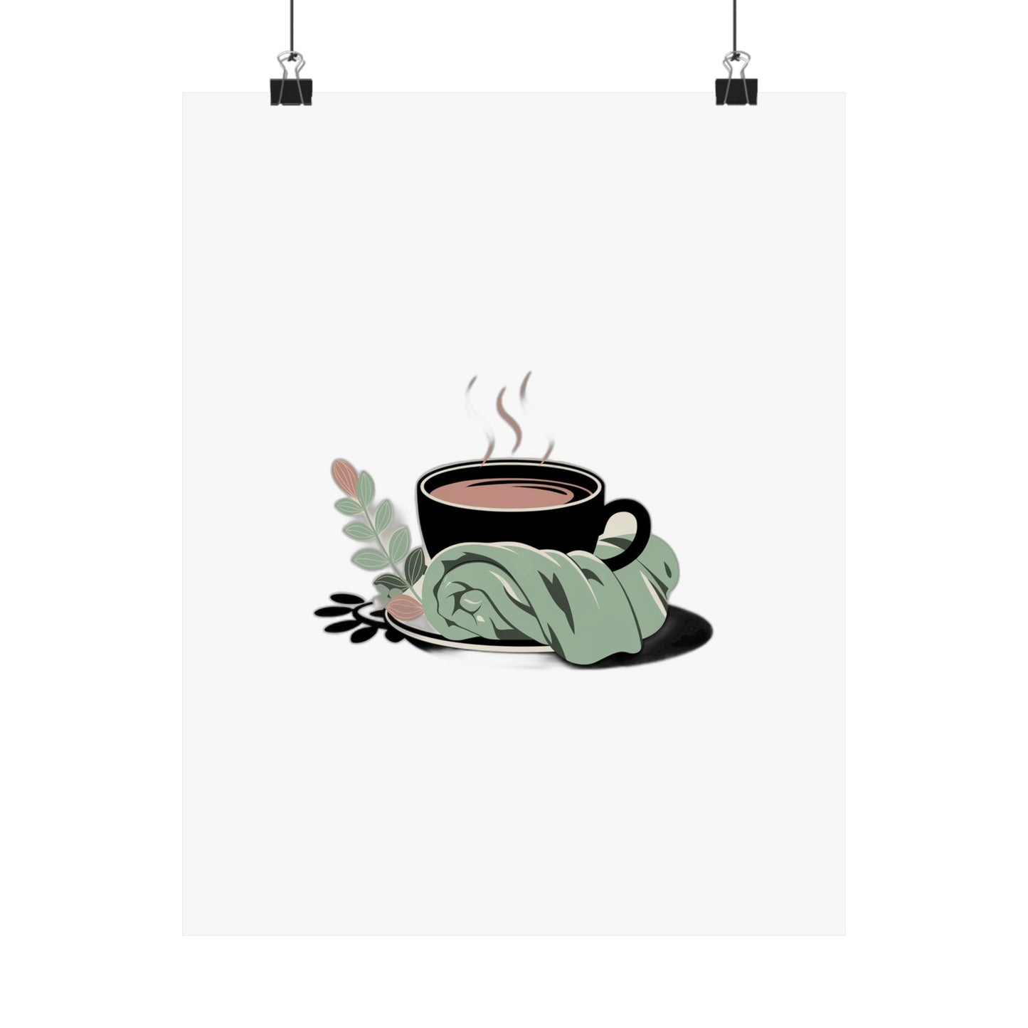 She Deserves Slow Mornings — Cozy Aesthetic Gift for Mom | Mother's Day , Hoodie & Poster Art Print Poster