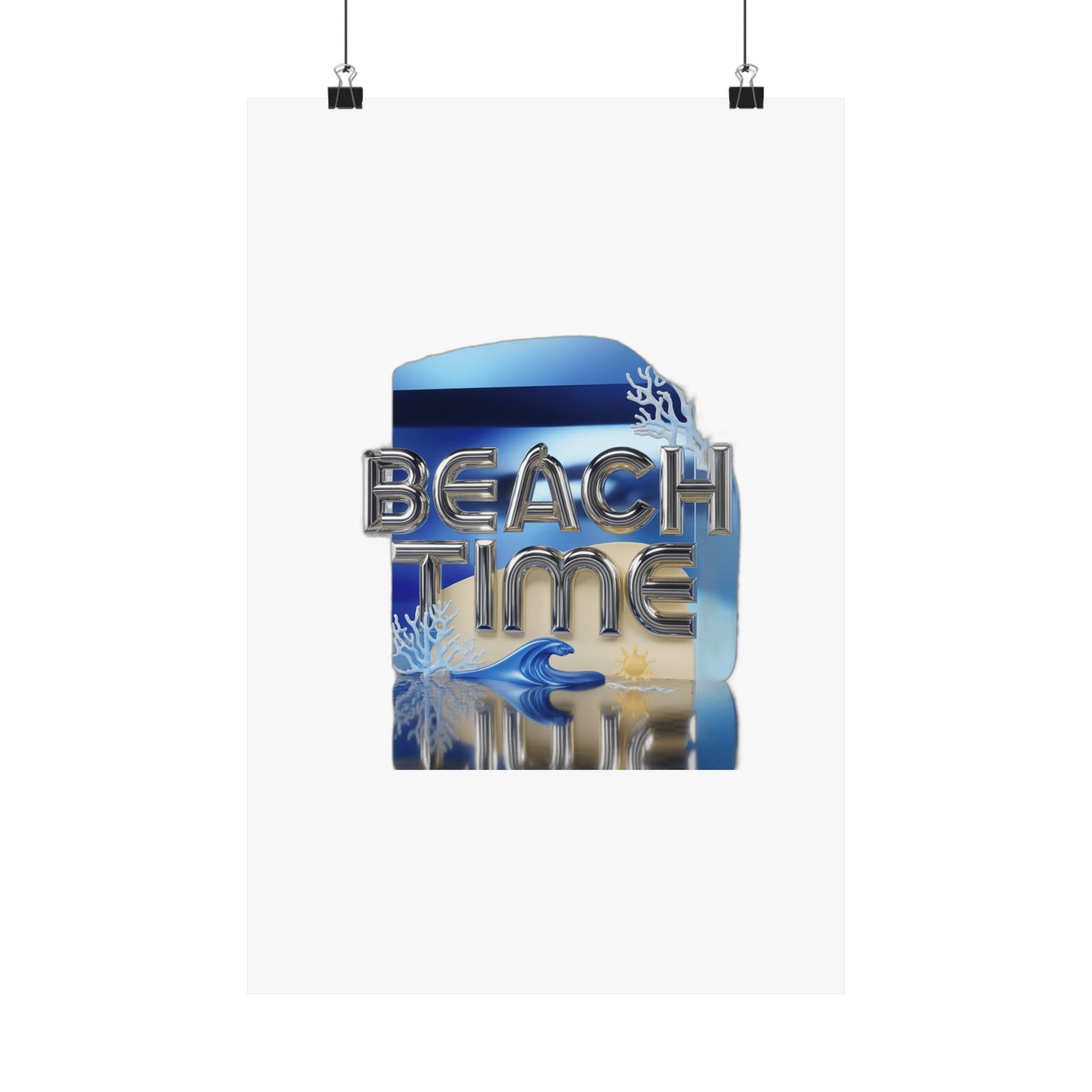 Officially On Beach Time  — Funny Summer Tee for Beach Lovers | Memorial Day Summer Gift Art Print Poster