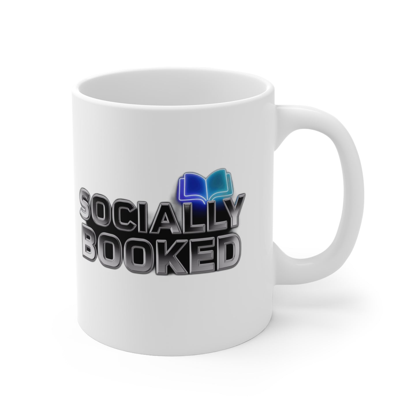 Socially Booked Cannot Attend — Funny Book Lover Gift , Mug & Tote for Readers Coffee Mug