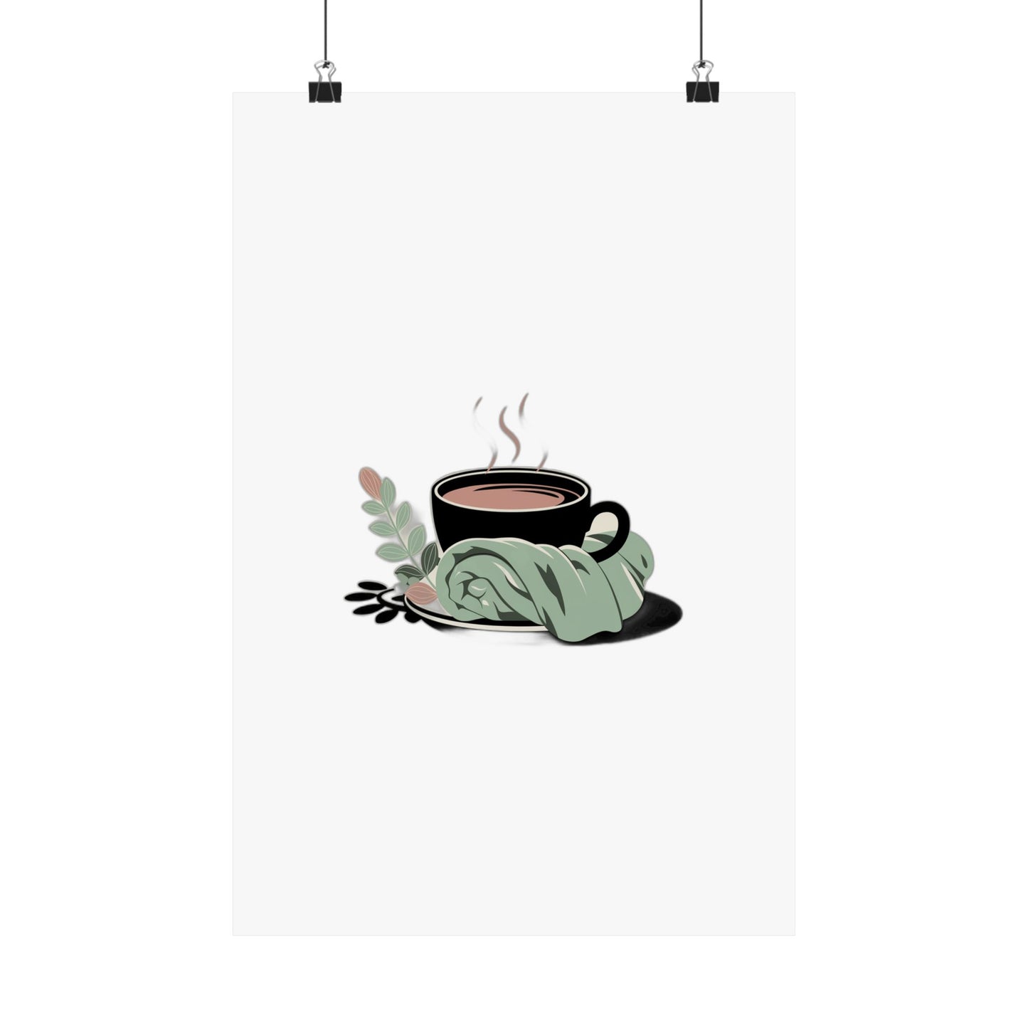 She Deserves Slow Mornings — Cozy Aesthetic Gift for Mom | Mother's Day , Hoodie & Poster Art Print Poster