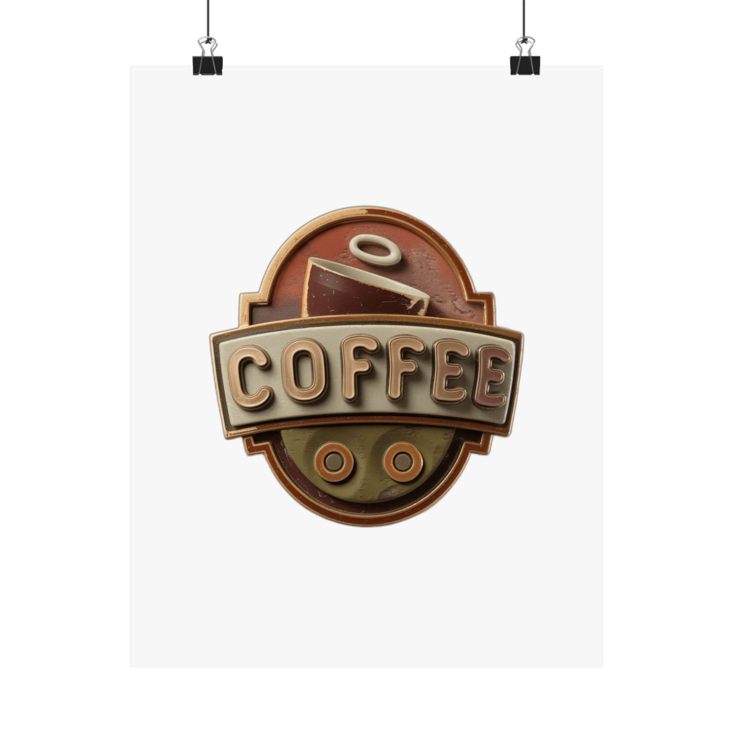Espresso Yourself — Funny Coffee Lover Gift Mug | Cozy Coffee Retro Design Art Print Poster