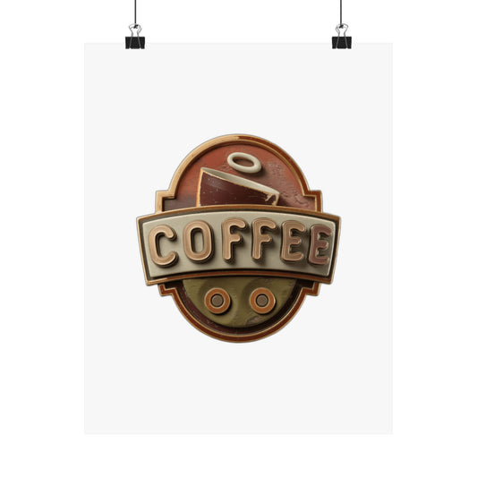 Espresso Yourself — Funny Coffee Lover Gift Mug | Cozy Coffee Retro Design Art Print Poster