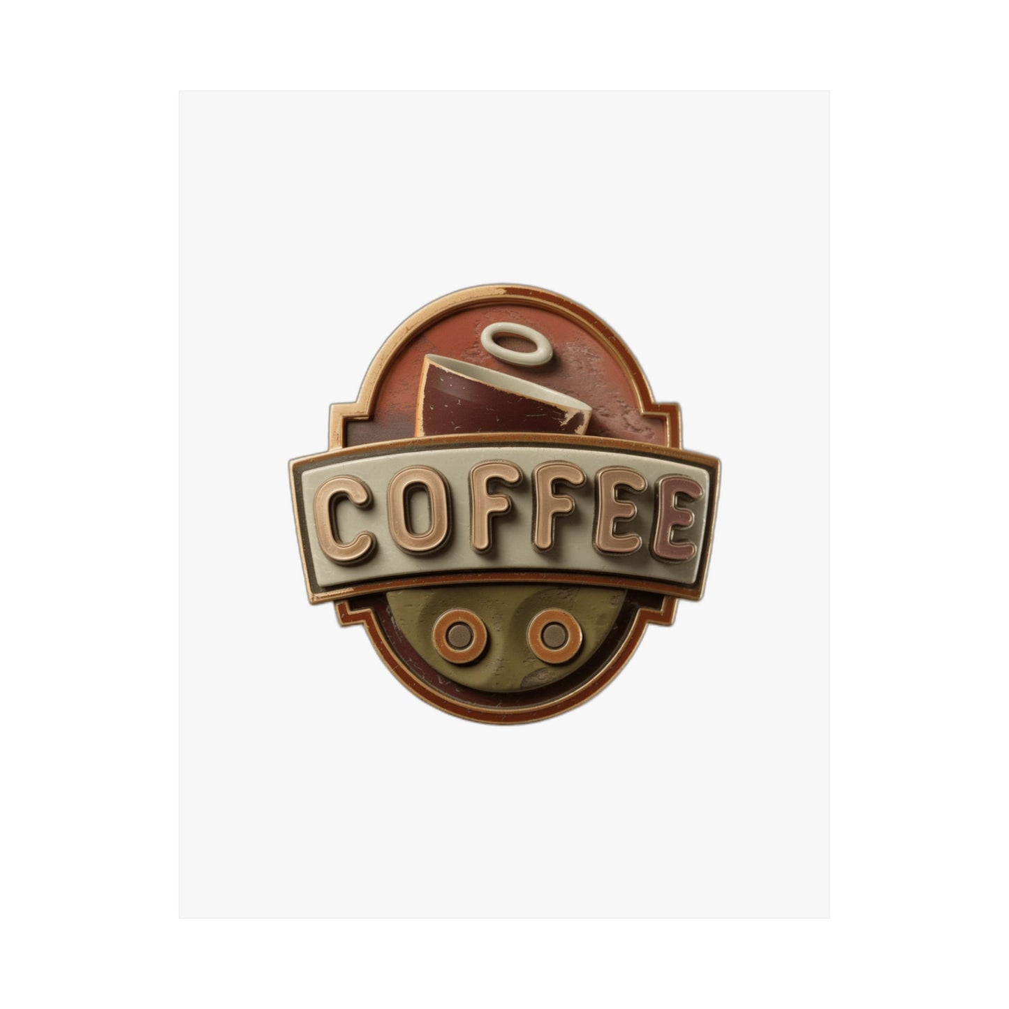 Espresso Yourself — Funny Coffee Lover Gift Mug | Cozy Coffee Retro Design Art Print Poster