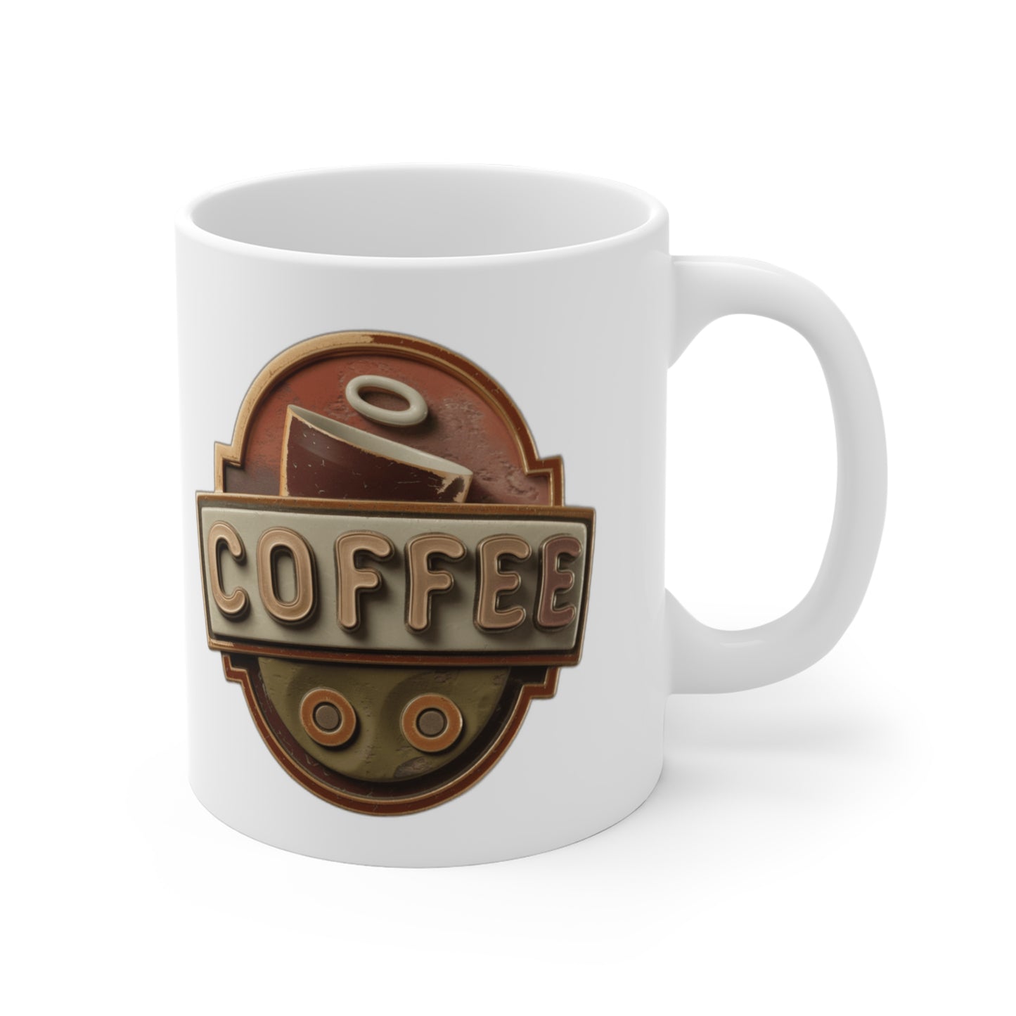 Espresso Yourself — Funny Coffee Lover Gift Mug | Cozy Coffee Retro Design Coffee Mug