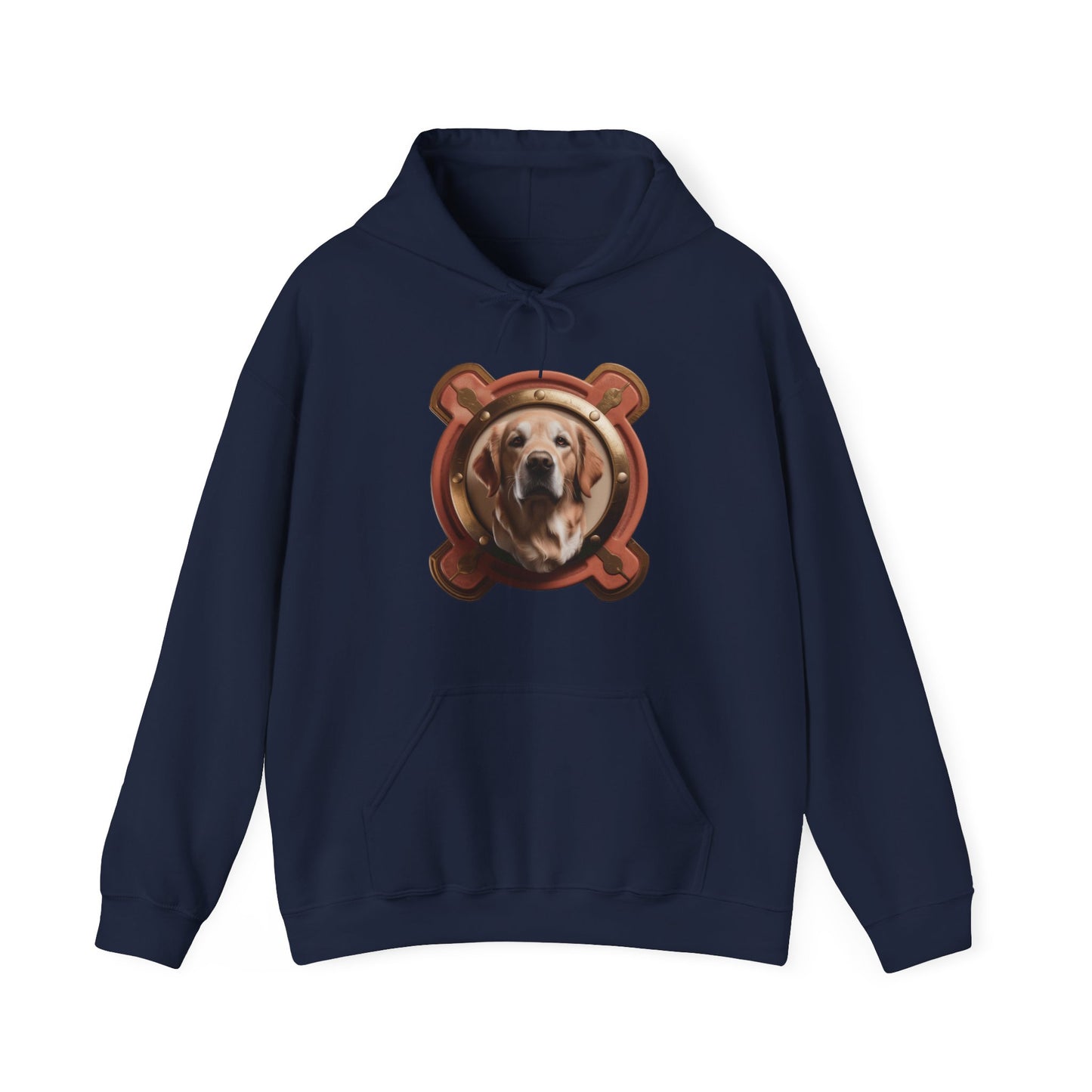 Fur Mama Golden Hearted — Golden Retriever Mom Gift for Mother's Day | Vintage Retro Hoodie