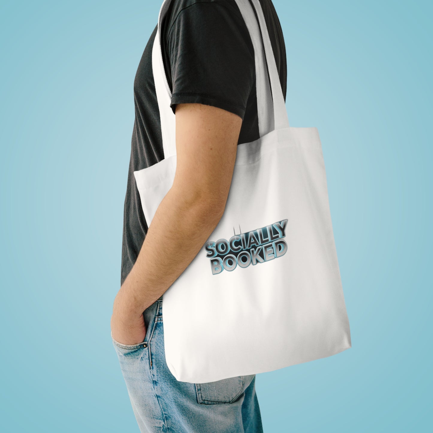 Socially Booked — Funny Book Lover Gift | Bookish Life , Hoodie, Mug & Tote Tote Bag