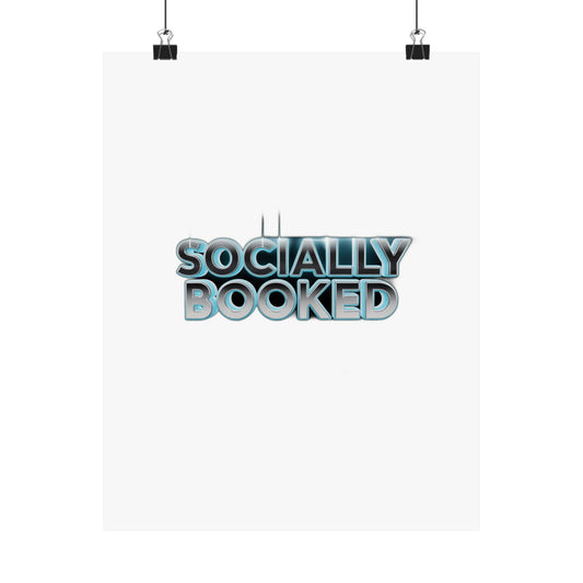 Socially Booked — Funny Book Lover Gift | Bookish Life , Hoodie, Mug & Tote Art Print Poster
