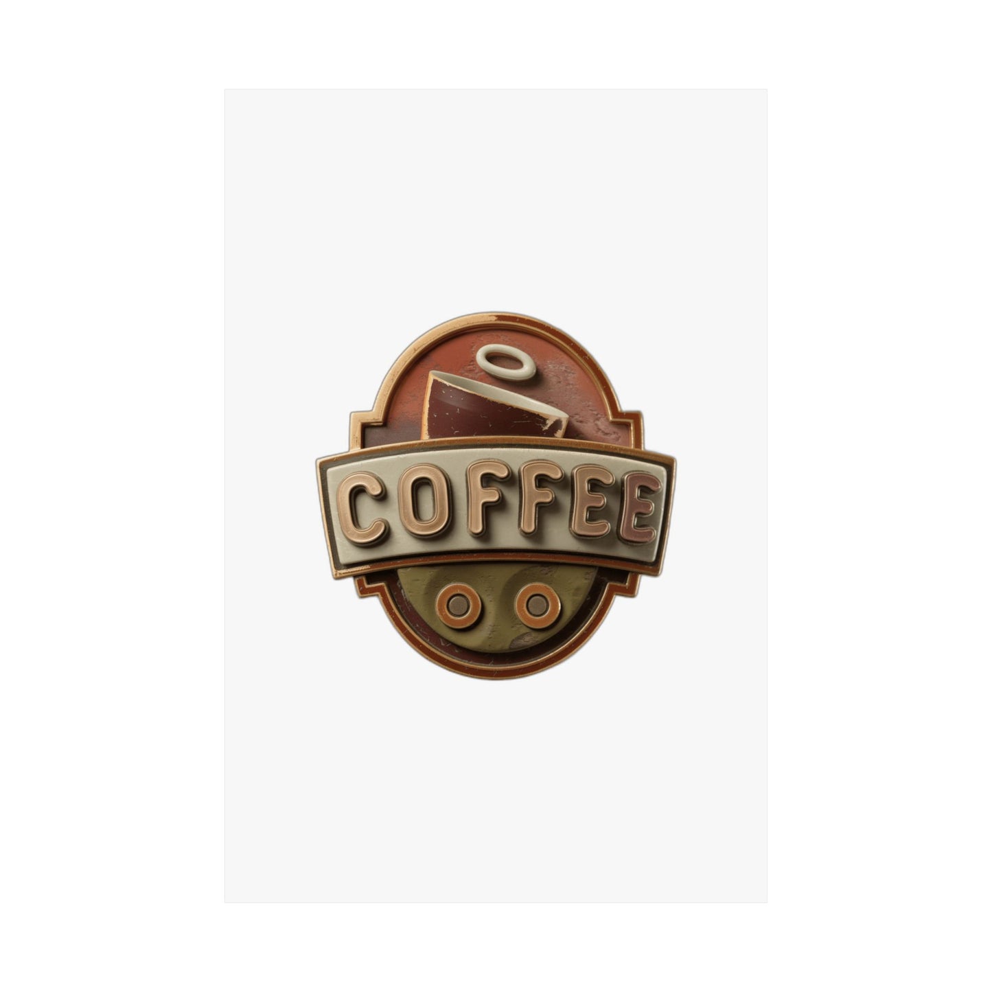 Espresso Yourself — Funny Coffee Lover Gift Mug | Cozy Coffee Retro Design Art Print Poster