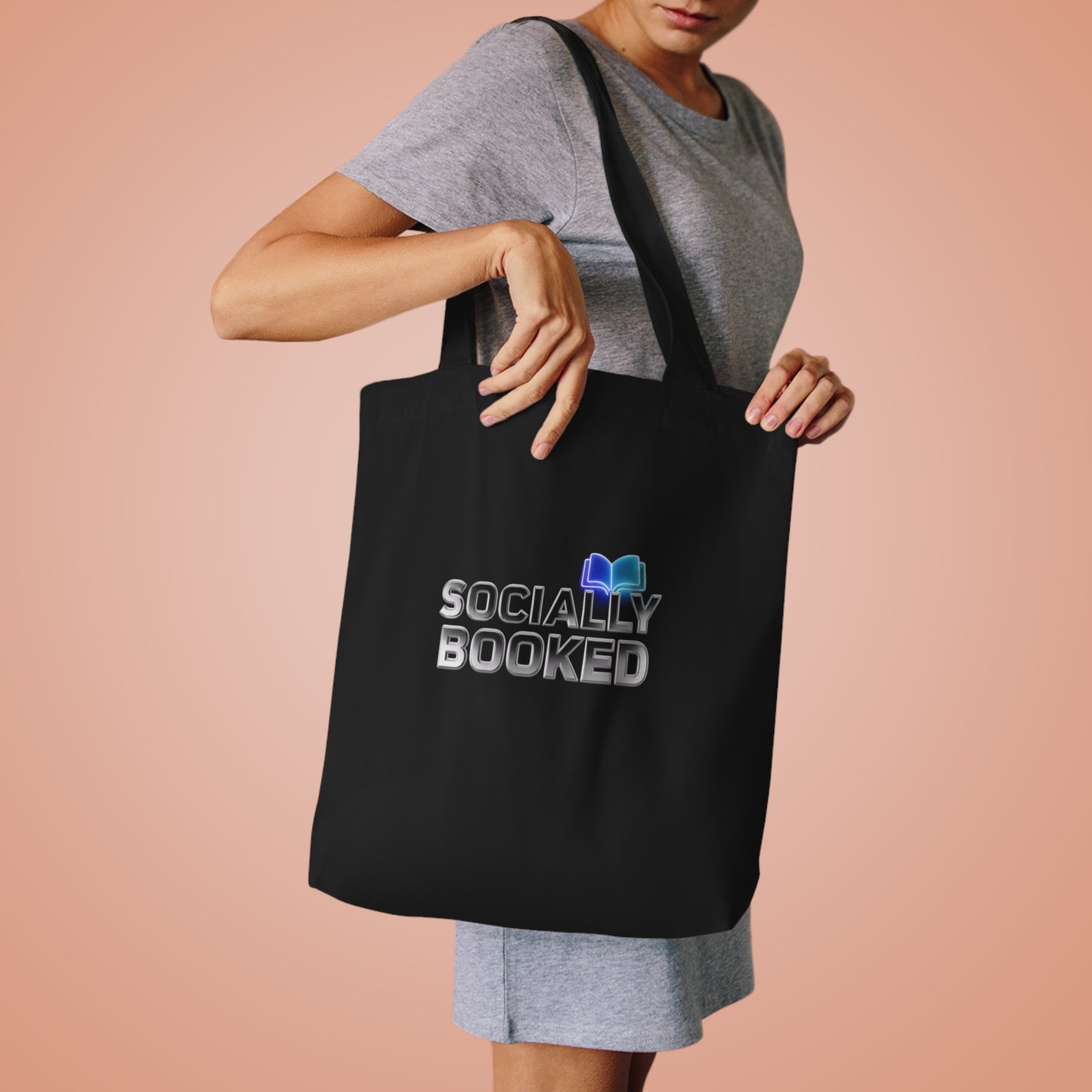 Socially Booked Cannot Attend — Funny Book Lover Gift , Mug & Tote for Readers Tote Bag
