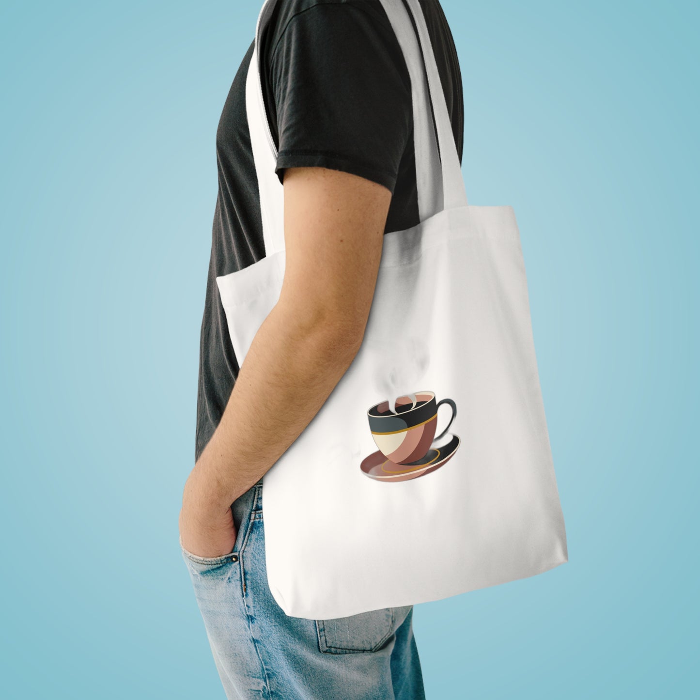 Fueled By Coffee & Quiet Mornings Mug — Cozy Coffee Lover Gift, Mother's Day Mug Tote Bag