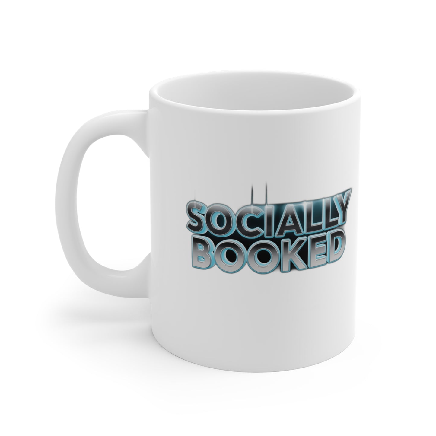 Socially Booked — Funny Book Lover Gift | Bookish Life , Hoodie, Mug & Tote Coffee Mug