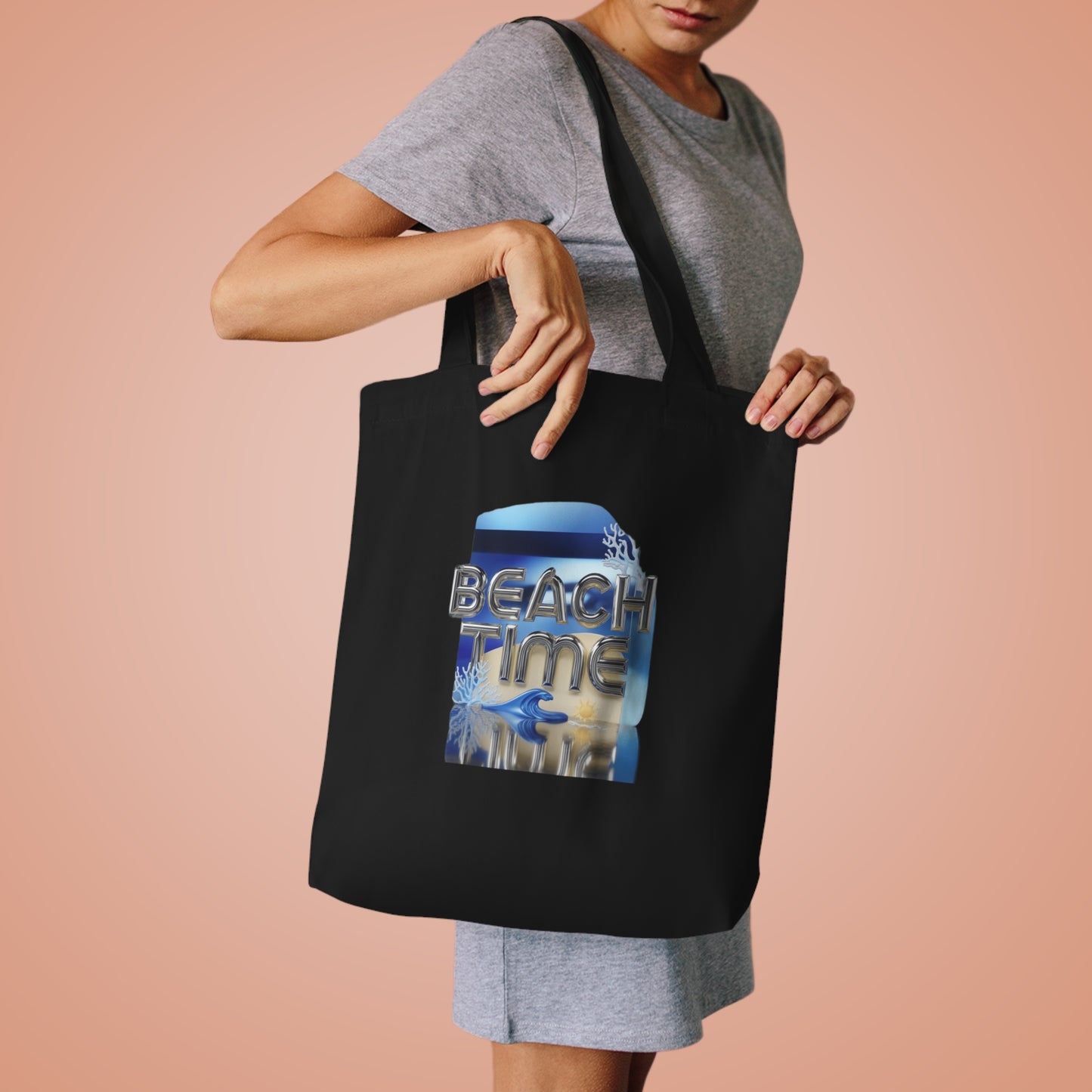 Officially On Beach Time  — Funny Summer Tee for Beach Lovers | Memorial Day Summer Gift Tote Bag