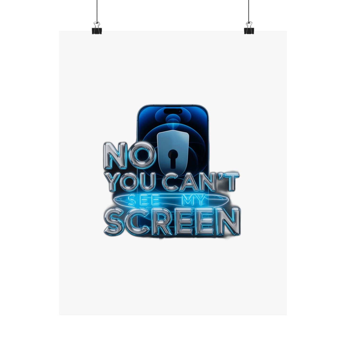 No You Can't See My Screen – Funny Privacy Humor Gift , Mug & More | Introvert Sarcasm Tee Art Print Poster