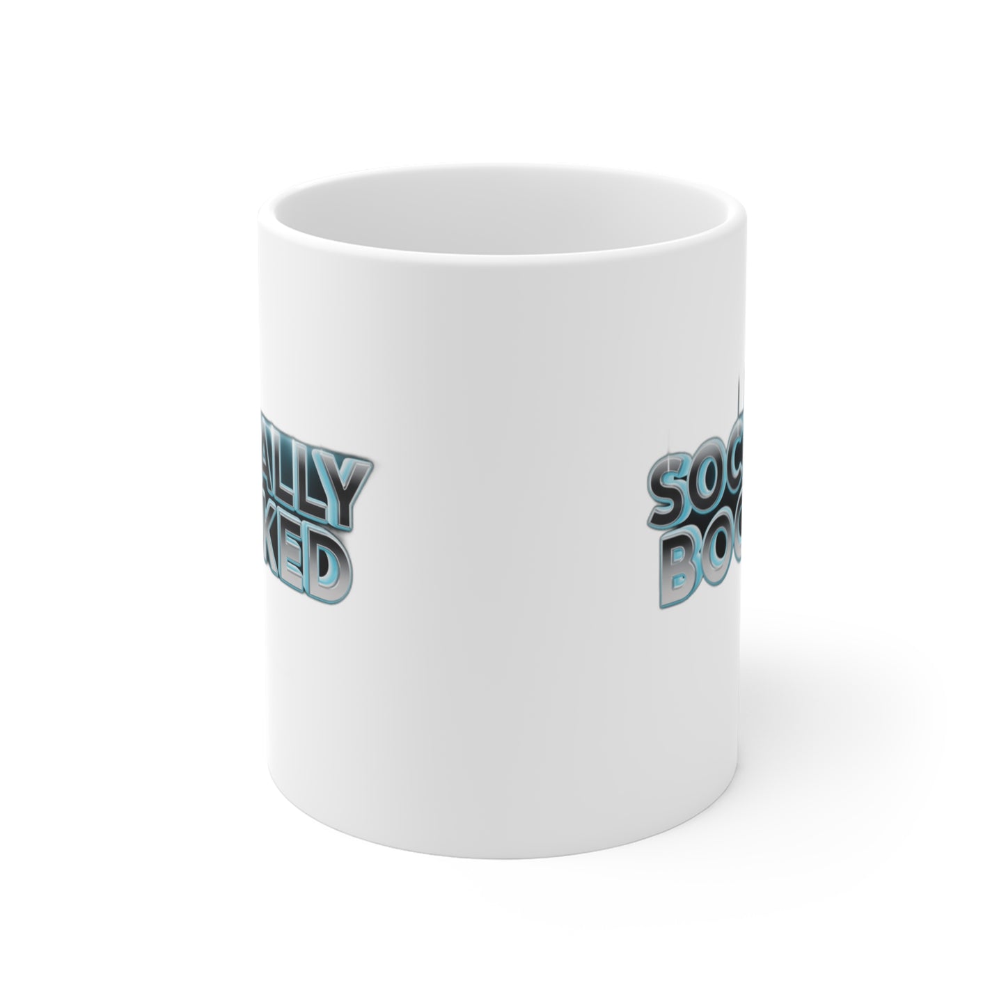 Socially Booked — Funny Book Lover Gift | Bookish Life , Hoodie, Mug & Tote Coffee Mug
