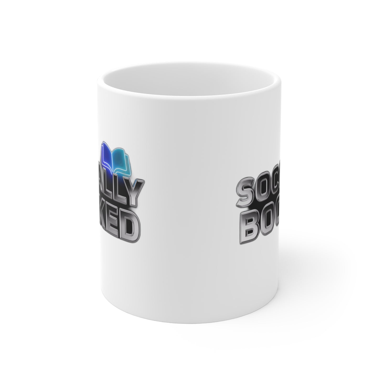 Socially Booked Cannot Attend — Funny Book Lover Gift , Mug & Tote for Readers Coffee Mug