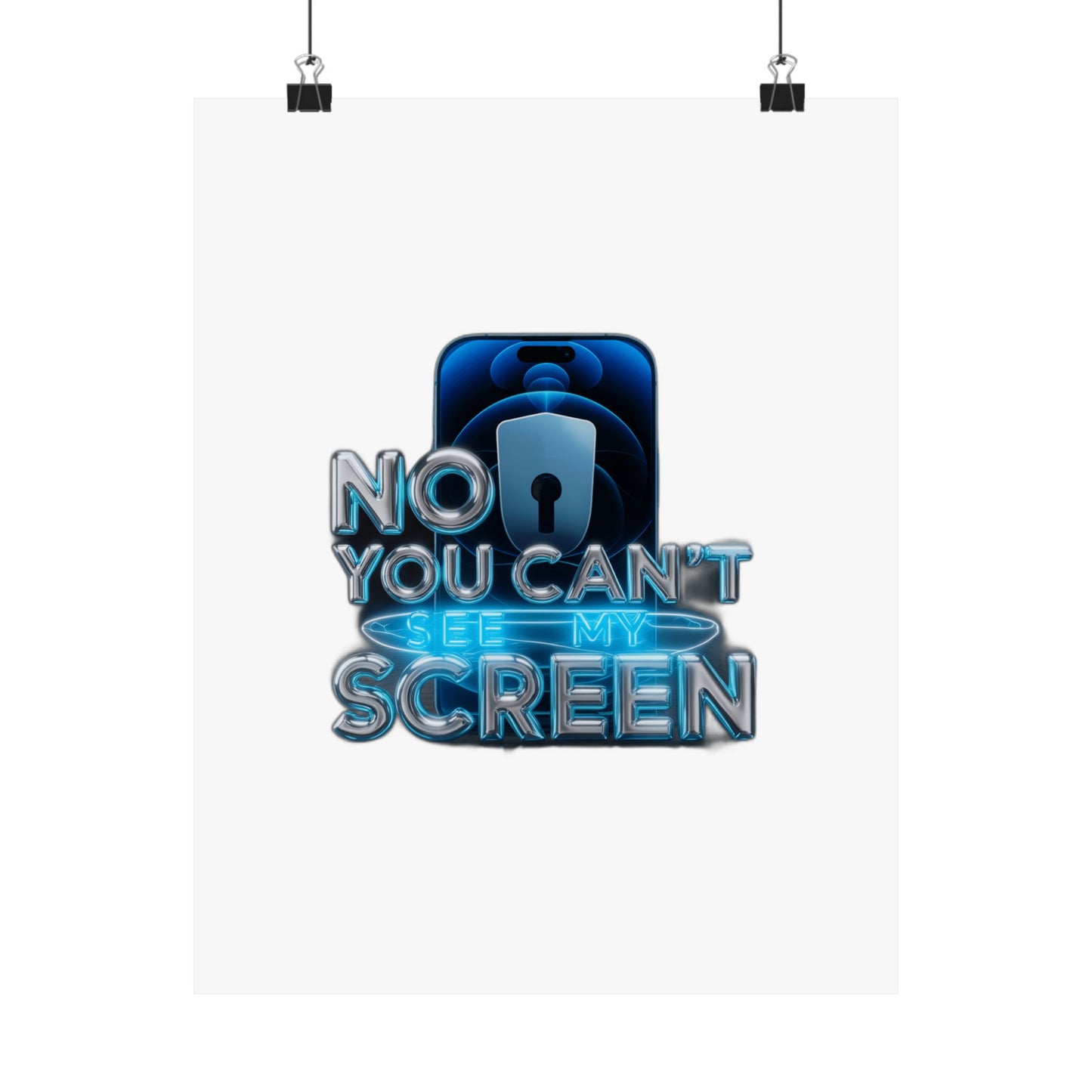 No You Can't See My Screen – Funny Privacy Humor Gift , Mug & More | Introvert Sarcasm Tee Art Print Poster