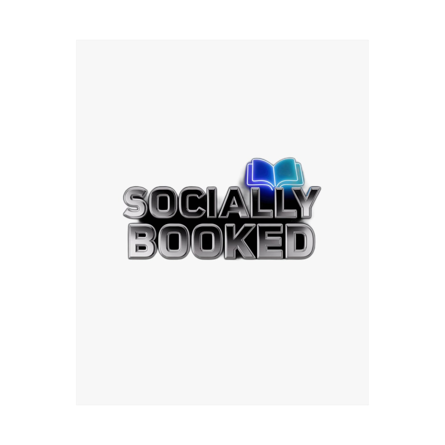 Socially Booked Cannot Attend — Funny Book Lover Gift , Mug & Tote for Readers Art Print Poster